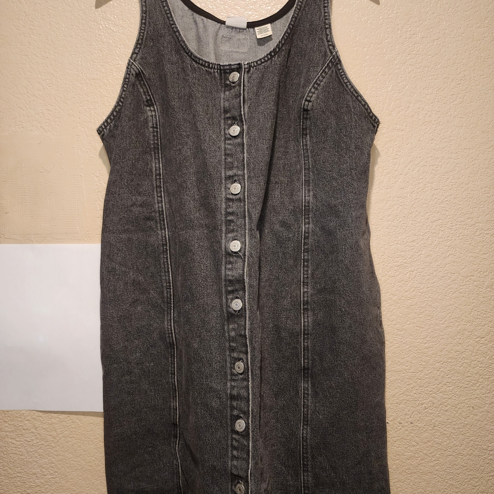 Levi's Charcoal Button-Down Mini Dress